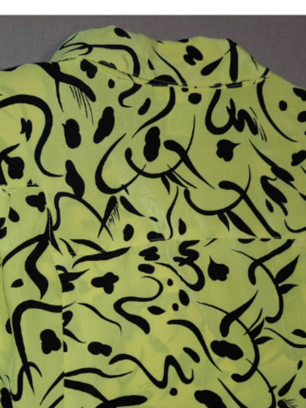 Nicola Vintage Abstract Blouse Made in Korea w/ Shoulder Pads Women's Size 10 - Picture 9 of 12